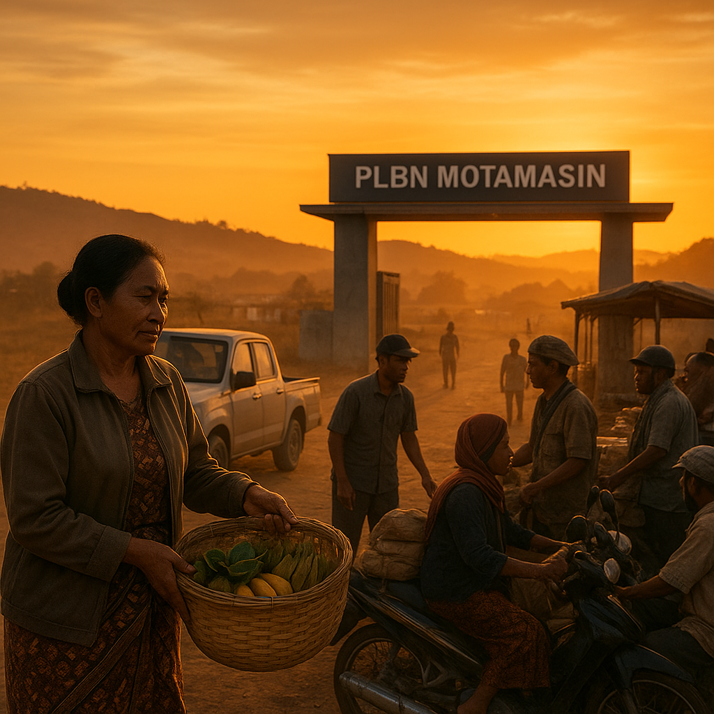 Senja di Pos Lintas Batas Motamasin, Maluku: Gerbang Kemarau Menghubungkan NTT dan Timor Leste