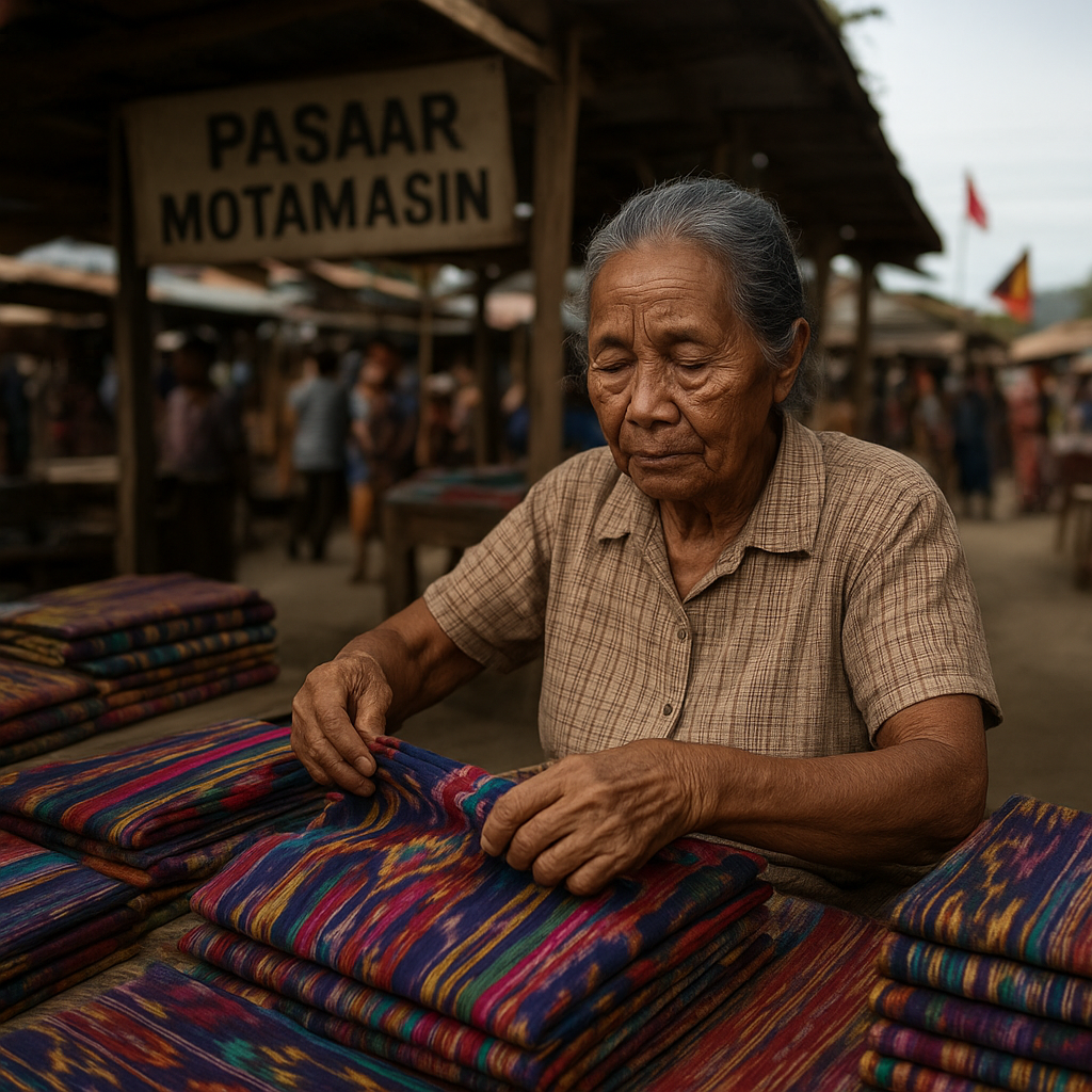 Kisah WNI di Perbatasan Timor Leste: Nenek Ita Bertahan Jual Tenun Ikat di Pasar Motamasin