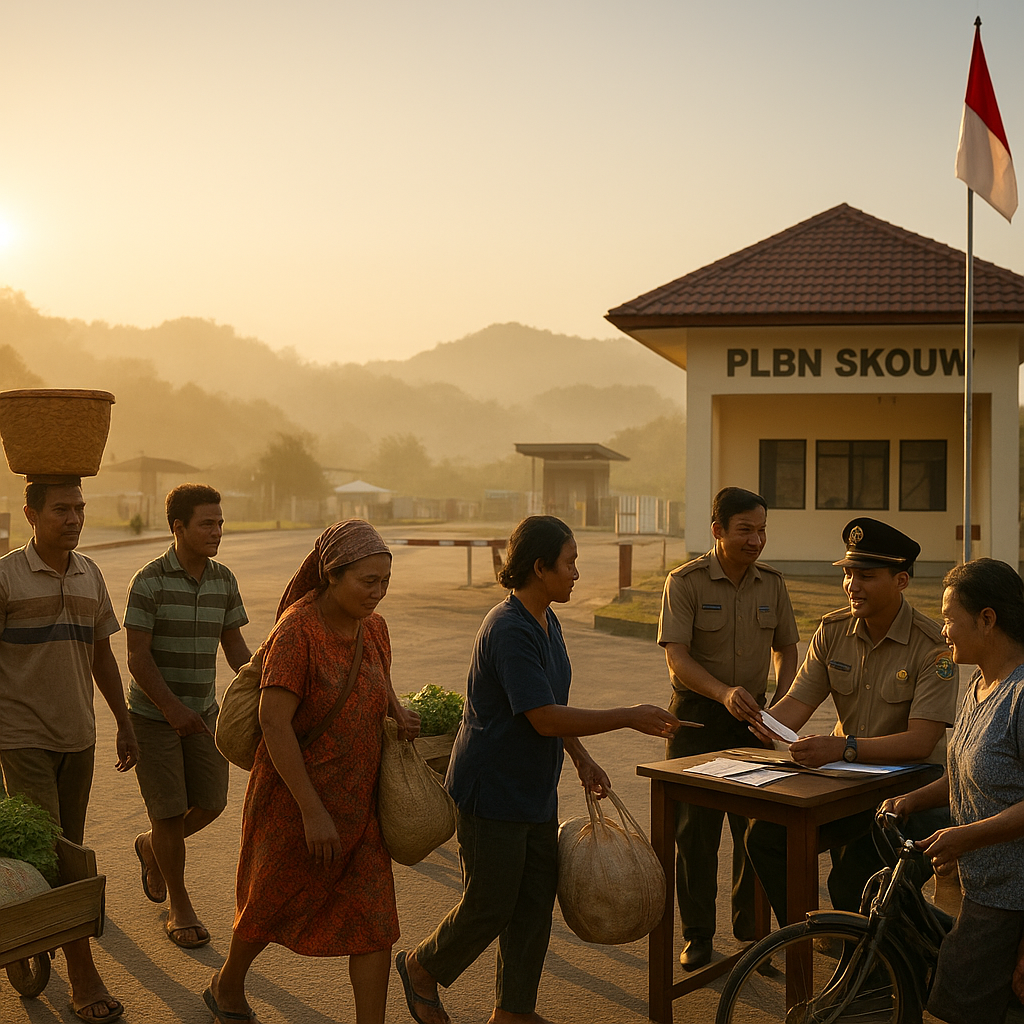 PLBN Skouw Jadi Saksi Bisu Arus Warga saat Fajar Menyingsing di Perbatasan RI-PNG