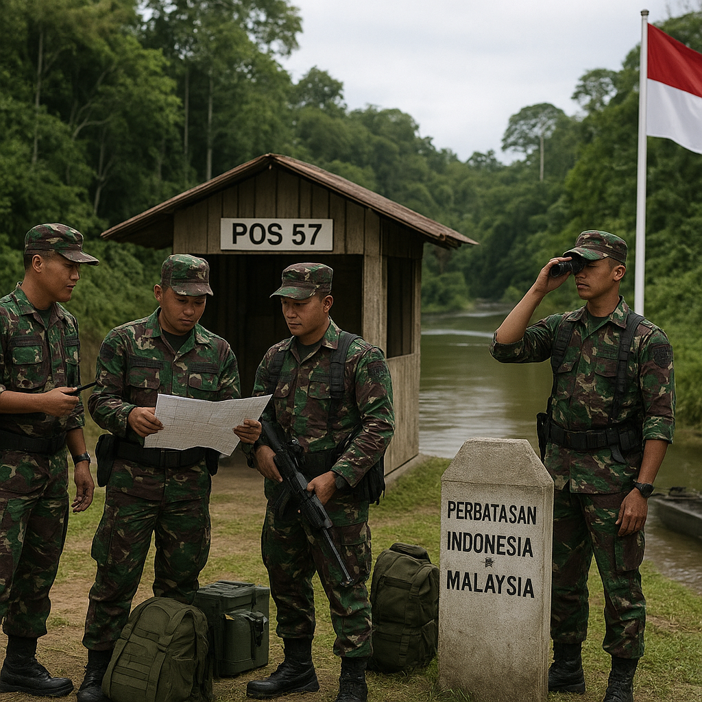 57 Pos dan Dua Batalion Kawal 970 Km Garis Perbatasan Kalbar-Malaysia