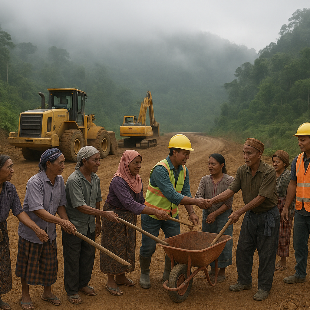 Pembangunan Jalan Trans-Kalimantan Capai Titik Terluar di Krayan, Bukit Berkabut di Perbatasan Malaysia