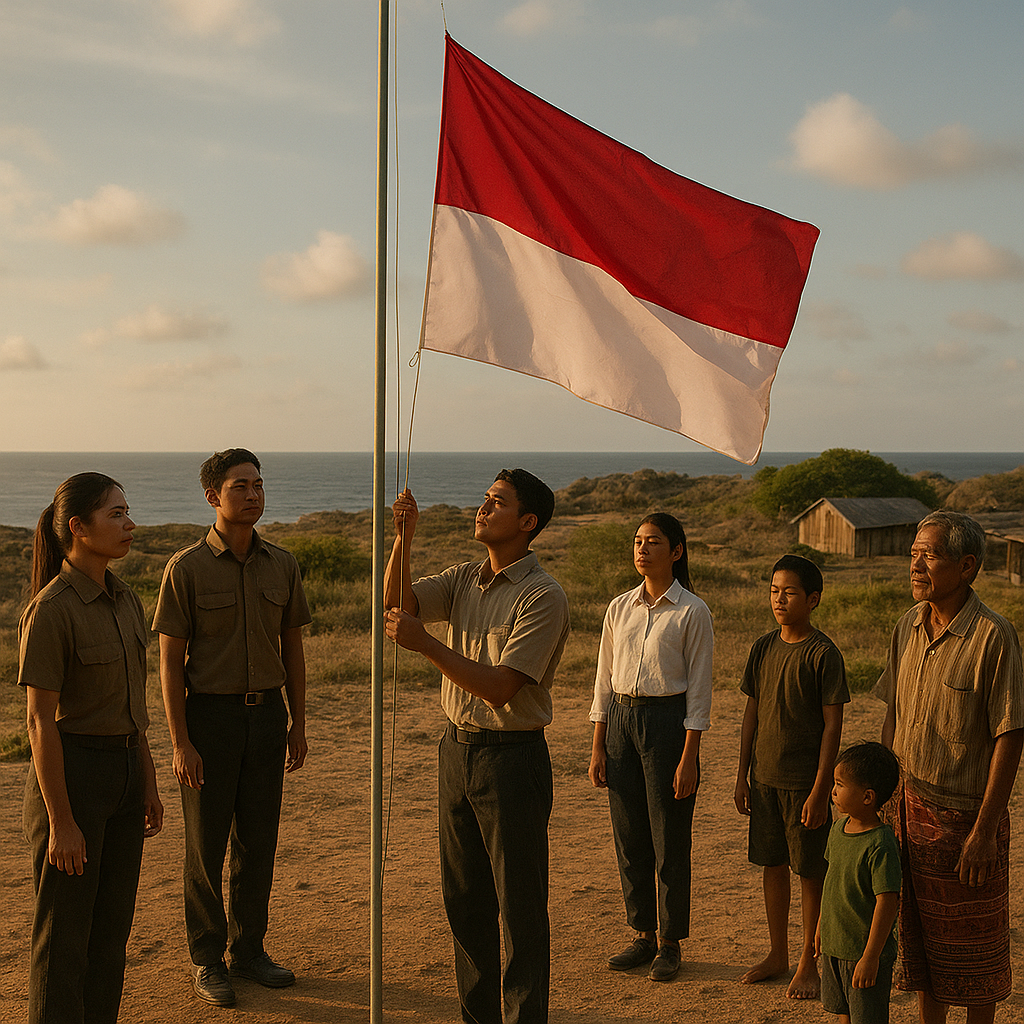 Upacara di Tapal Batas: Bendera Merah Putih Berkibar di Titik Terluar Negeri