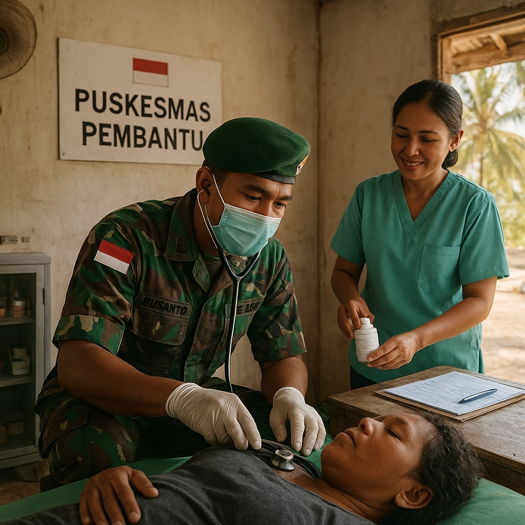 Prajurit TNI Jadi Tenaga Medis Darurat di Puskesmas Terpencil Pulau Rote