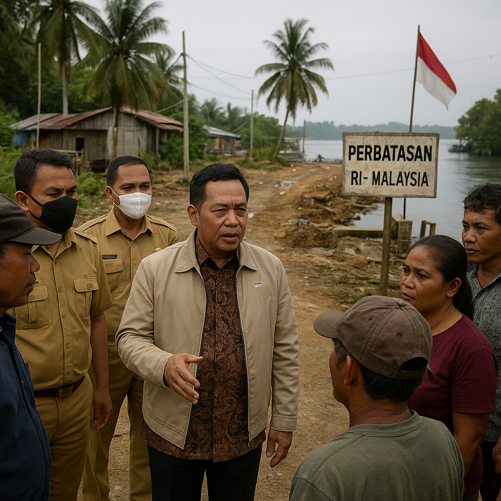 Wagub Kaltara Soroti Kedaulatan hingga Infrastruktur di Kawasan Perbatasan Nunukan