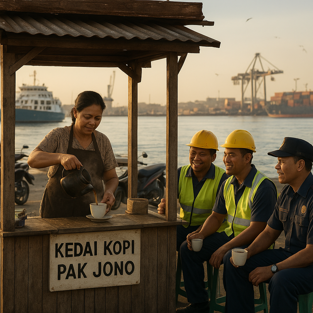 Kedai Kopi di Pelabuhan: Suasana Perbatasan Laut di Batam