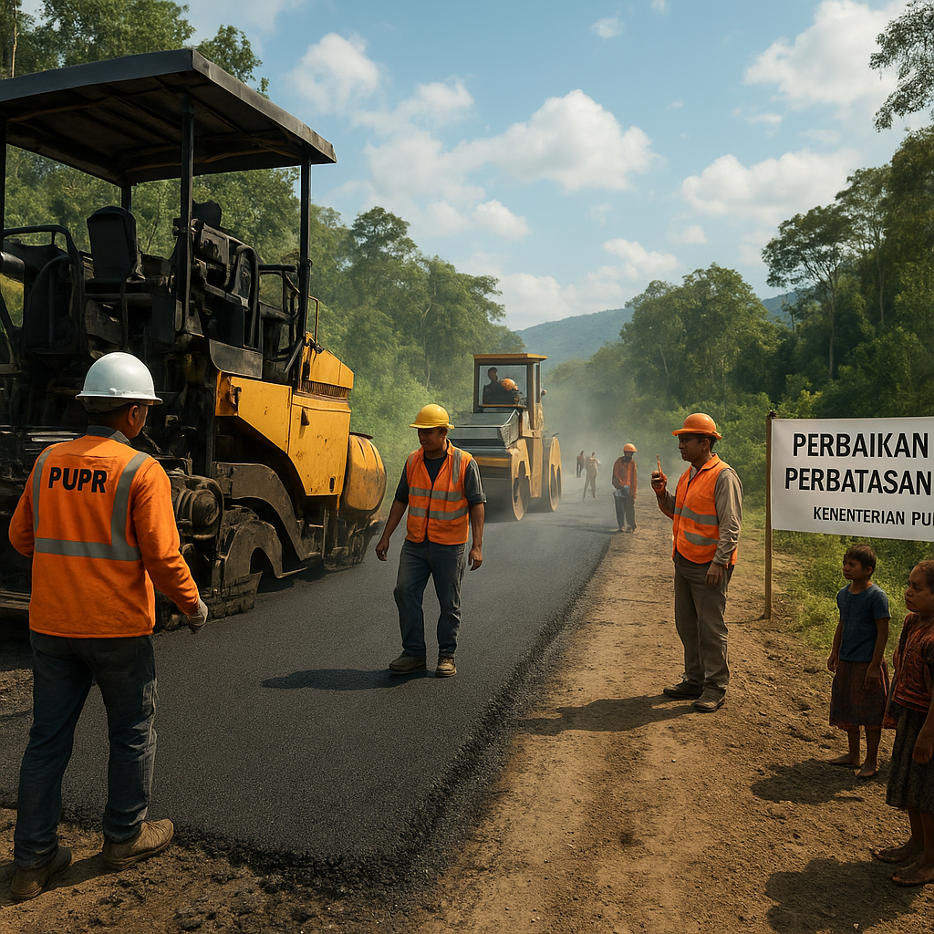 Infrastruktur Jalan di Perbatasan Papua Terus Diperbaiki untuk Akses Logistik
