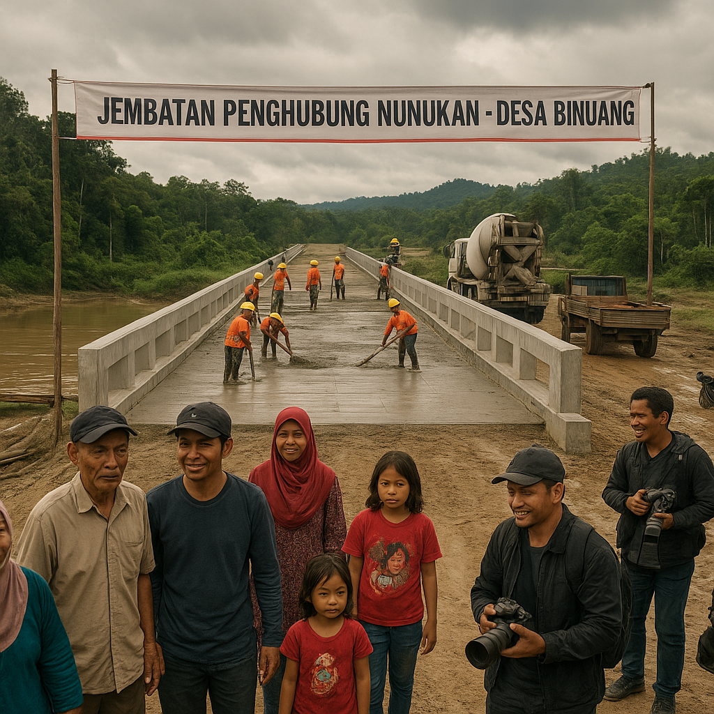 Jembatan Penghubung Nunukan: Dari Darurat Menuju Jalan Beton di Ujung Negeri
