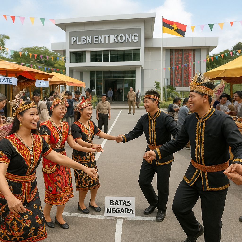 Festival Budaya Perbatasan di Entikong: Tarian Bersama, Makanan Sama, Tapi Batas Negara Tegas