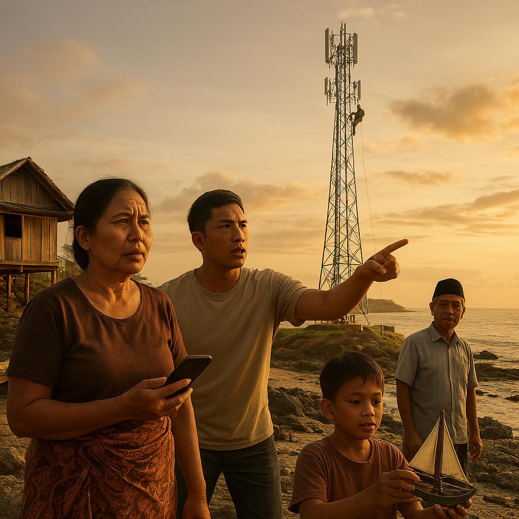 Pembangunan Tower BTS di Pulau-Pulau Terluar: Signal Terputus-putus, Harapan Warga Terus Menyala