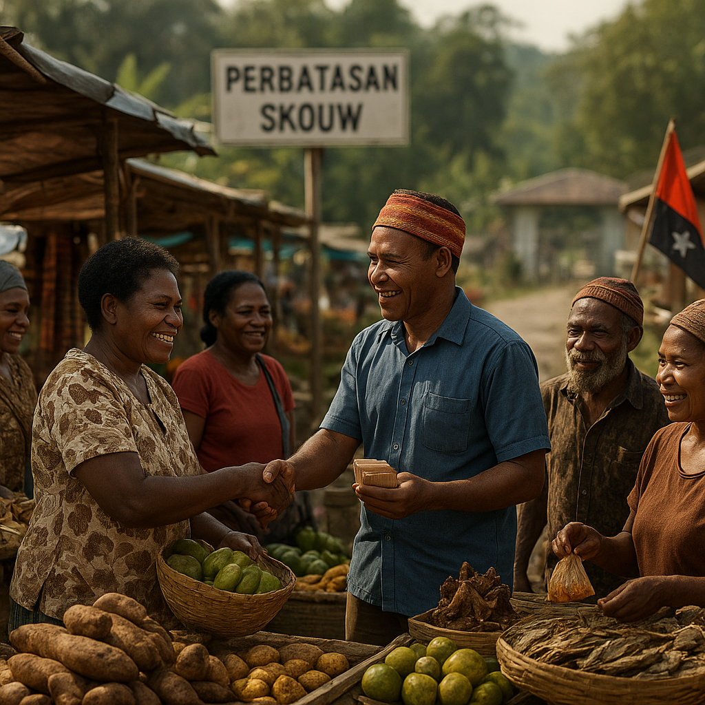 Pasar Perbatasan Skouw: Di Balik Transaksi Ekonomi, Ada Cerita Persaudaraan yang Kental