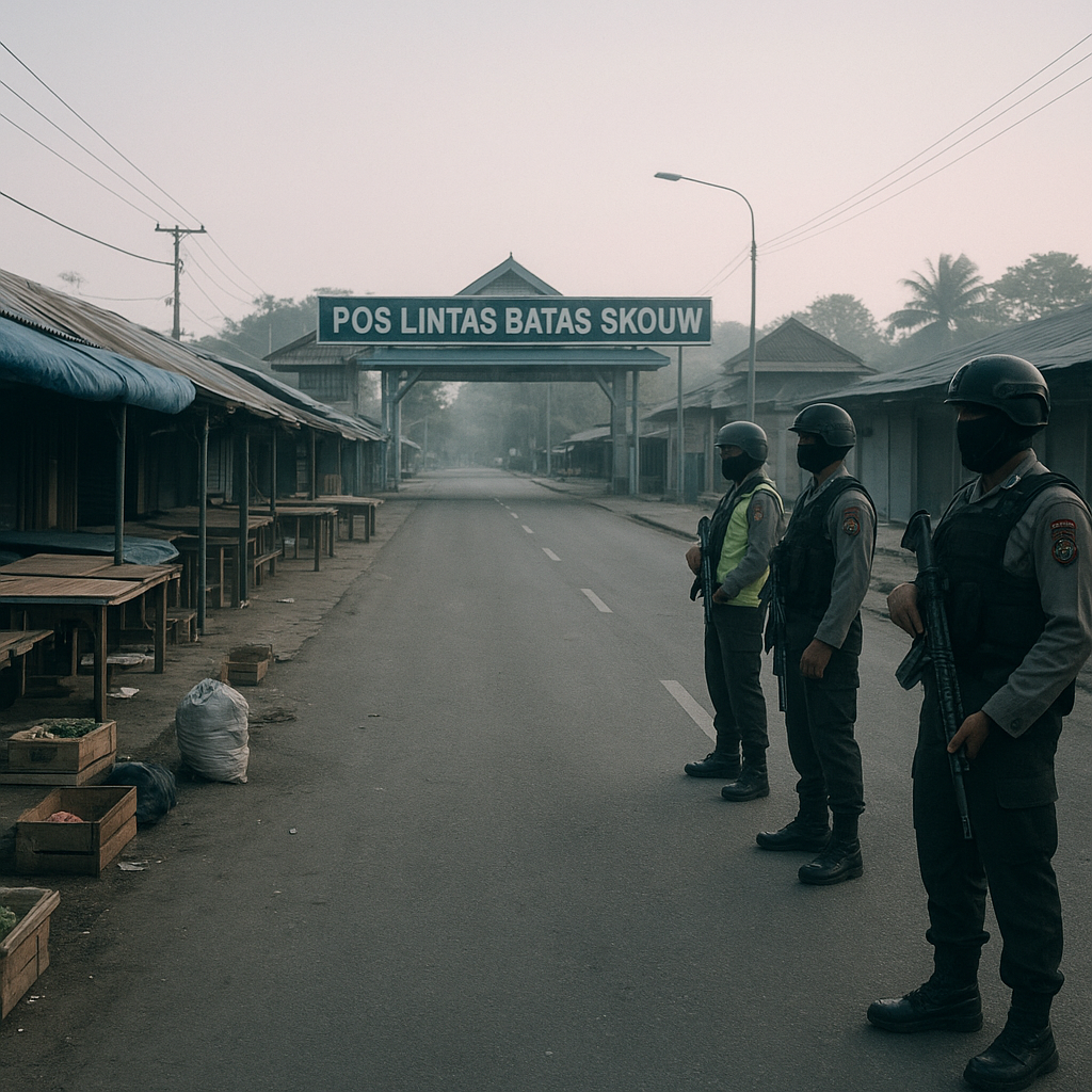 Sunyi Berdenting di Pos Lintas Batas Skouw: Jam Buka Pasar yang Kosong Melompong