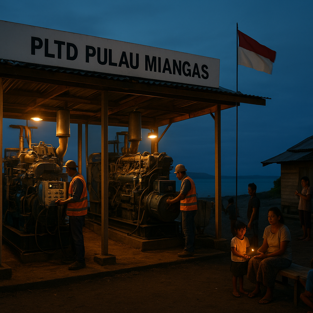 Jerit Mesin Diesel di Pulau Miangas, Sumber Listrik yang Tak Kenal Lelah