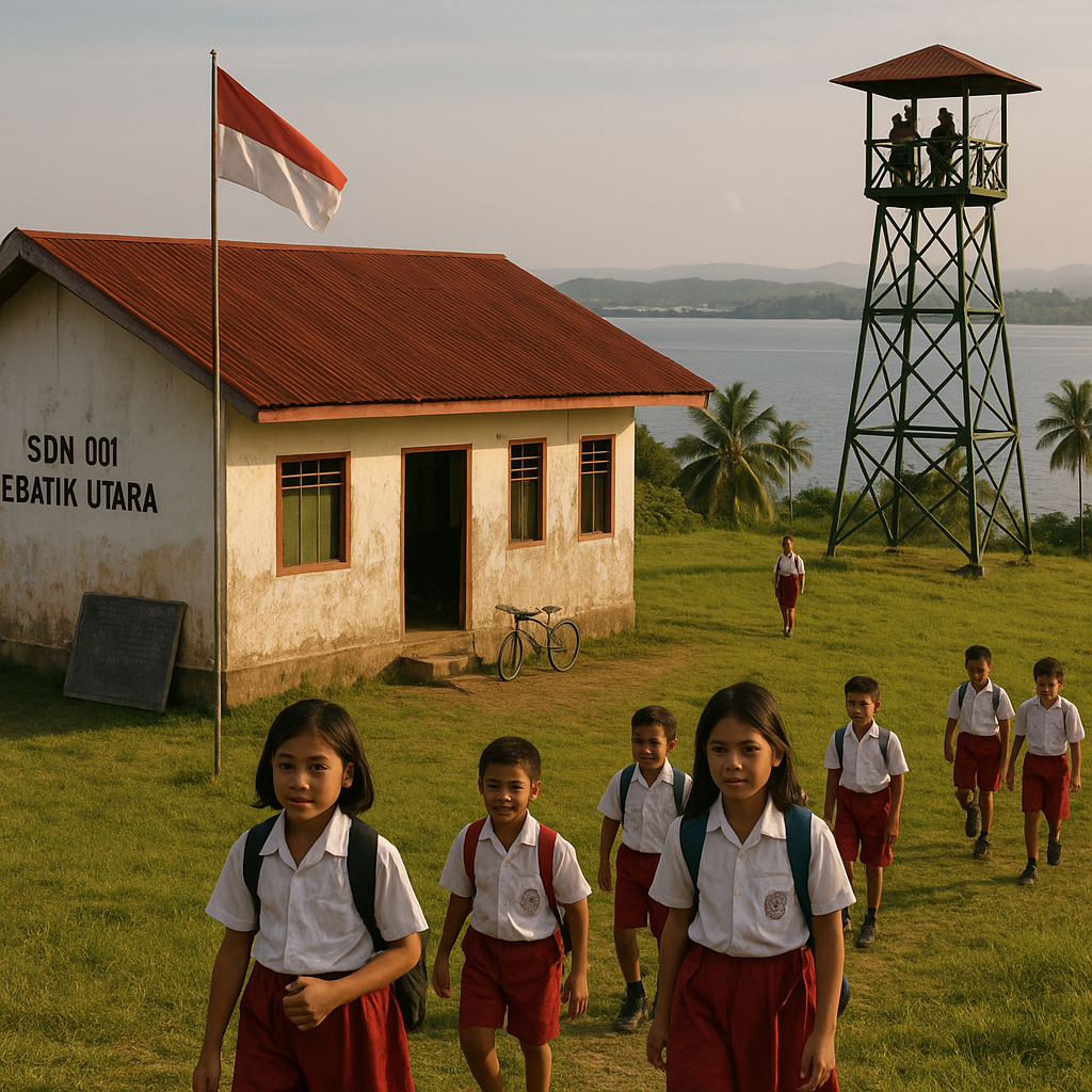 Sekolah di Atas Bukit Sebatik: Pelajaran di Bawah Bayang-bayang Menara Pengawas