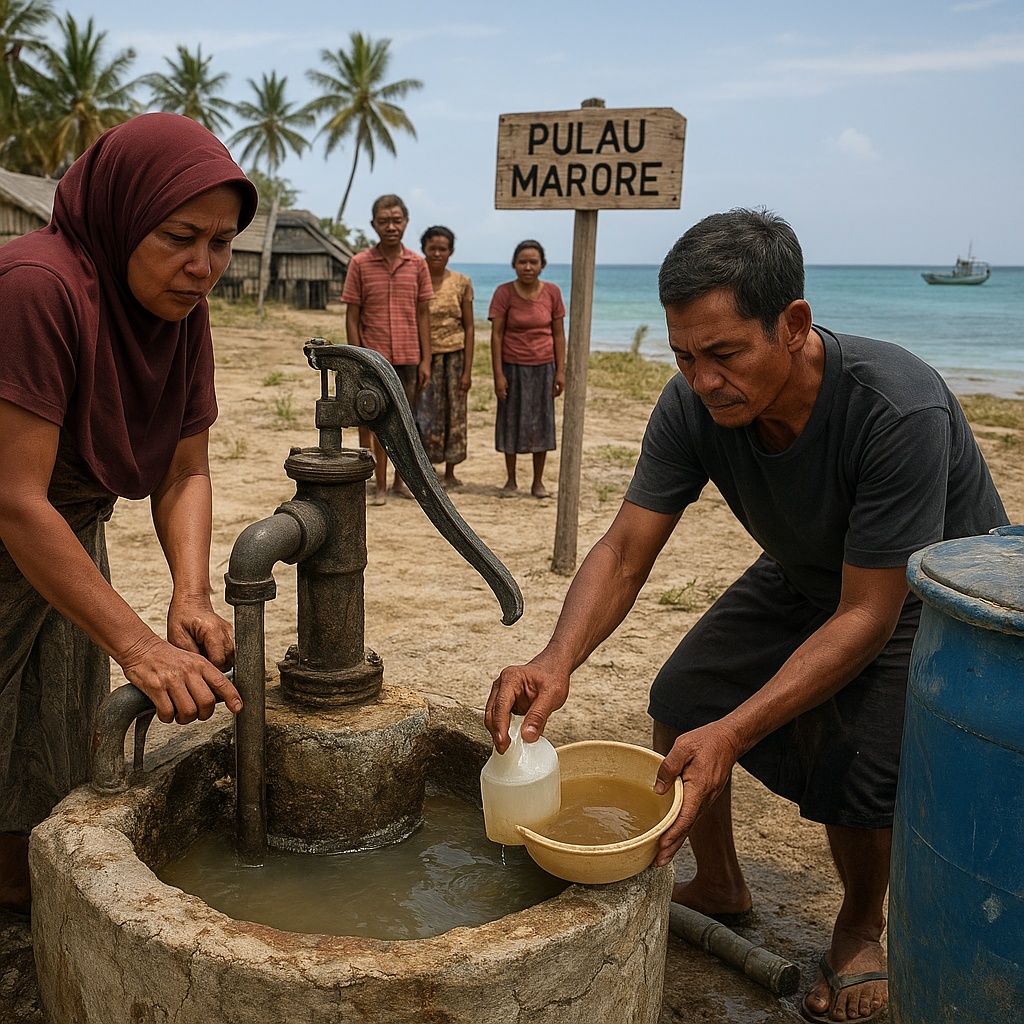 Sumber Air Bersih Warga Pulau Marore: Sumur Bor Berusia Dekade yang Airnya Mulai Payau